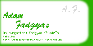 adam fadgyas business card